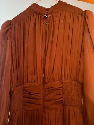 Vestido Alma en Pena marrón fruncido