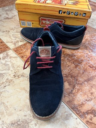 Zapatos Ante Wisconsin Azul
