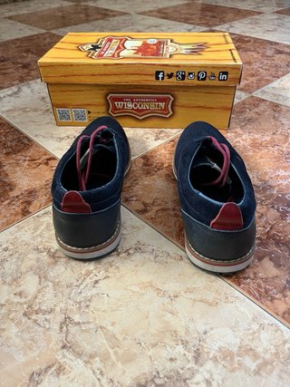 Zapatos Ante Wisconsin Azul