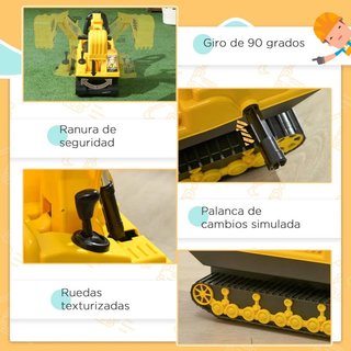 Excavadora Correpasillos Infantil con Almacenaje