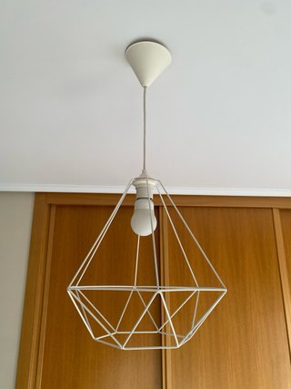 Lámpara de techo geométrica blanca