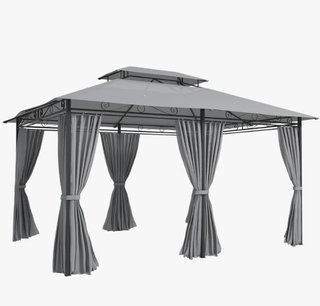 Cenador Jardín 3x4m Tela y Metal