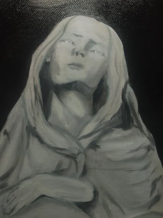 Pintura al óleo La muerte del niño 30x40