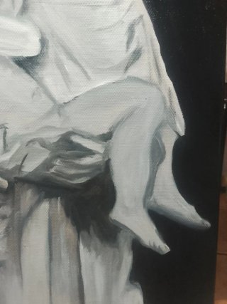 Pintura al óleo La muerte del niño 30x40