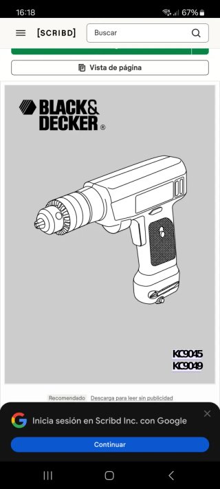 Black & Decker KC9045 4.8V Vintage + Cargador