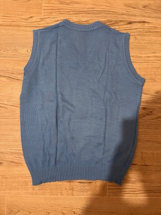 Gilet Maglia Azzurro Avio Scollo V
