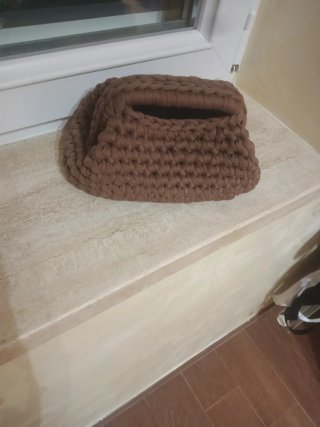 Clutch bag marrone