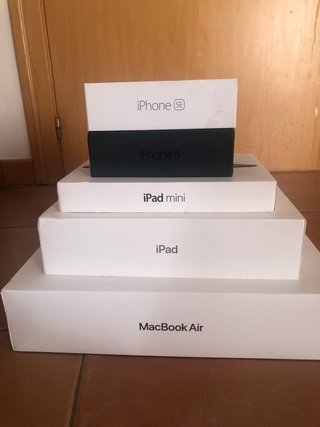 Cajas Apple iPhone y iPad