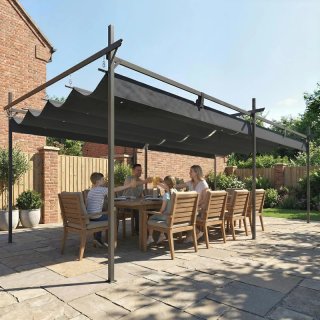Pérgola Jardín 6x3m Gris