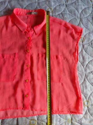 Blusa Bershka transparente fucsia