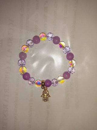 Pulsera con dije mano de Fátima dorada