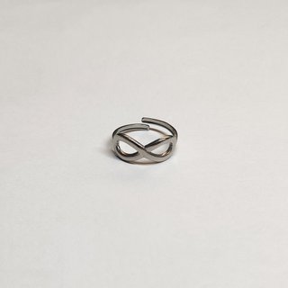 Set 4 Anillos Corazón Infinito Plateados