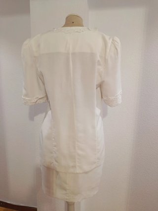 Conjunto falda y blusa blanco