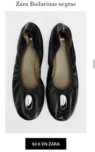 Bailarinas Zara Piel Talla 38 nuevas