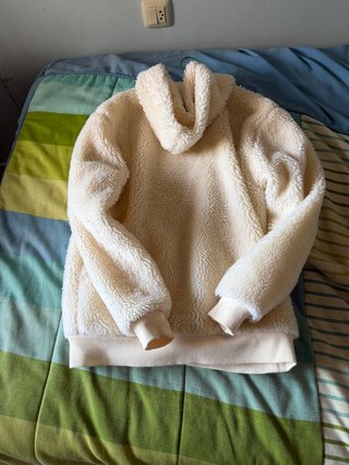 Sudadera pelo beige