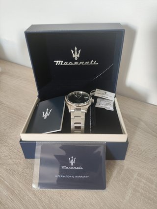 Maserati Competizione Reloj Hombre Negro/Plata