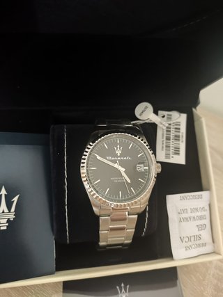 Maserati Competizione Reloj Hombre Negro/Plata
