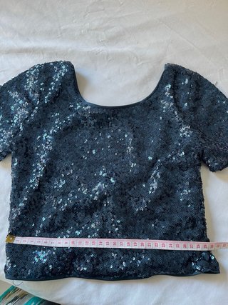 Blusa lentejuelas azul eléctrico