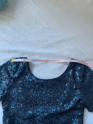 Blusa lentejuelas azul eléctrico
