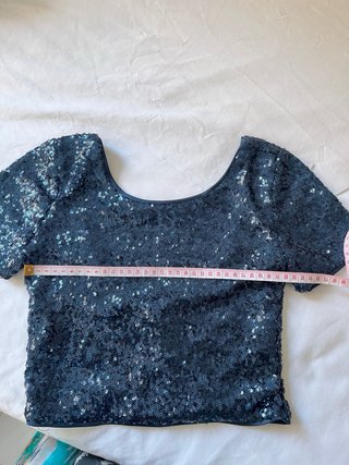 Blusa lentejuelas azul eléctrico