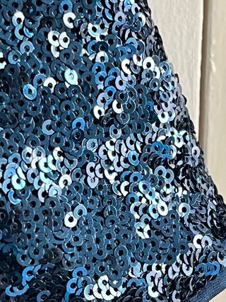 Blusa lentejuelas azul eléctrico
