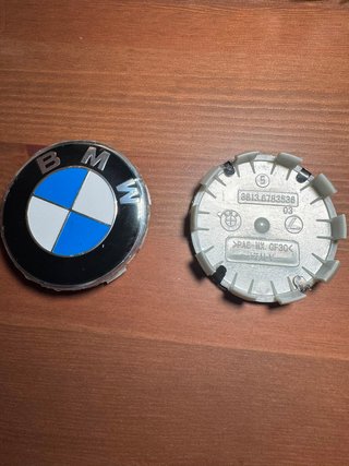 Pack tapabujes BMW 56mm + Tapones válvula Plata
