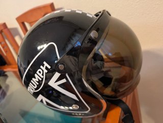 Casco  Vintage Negro pendejo iguana custom