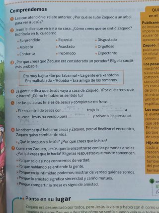 Religión católica, 5 Primaria Nuevo Kairé