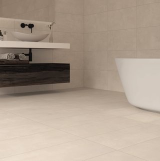 Azulejo porcelánico efecto cemento beige