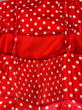 Vestido de verano vintage rojo Honey Punch XS 34