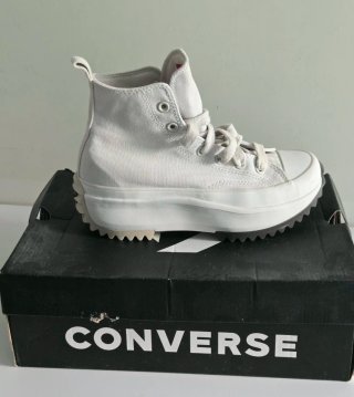 Converse All Star Platform Bianche 39