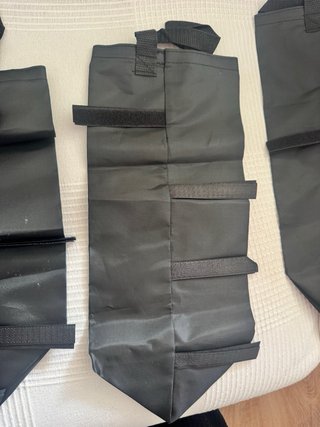2 Juegos 6 postes soporte hierro pérgola y 4 sacos