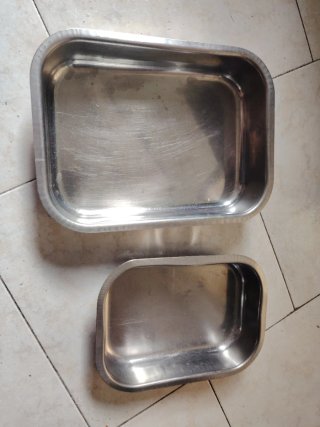 2 Teglie da forno in metallo
