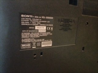 Televisión Sony Negra
