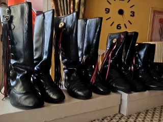 Botas de contrabandista Villena hombre negras