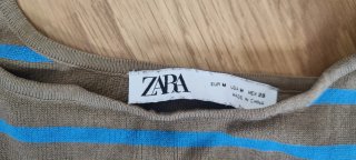 Top Zara Rayas Azul Talla M