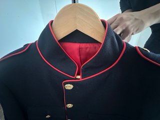 Chaqueta El Ganso Lana Azul Marino Ribete Rojo