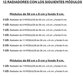 12 Radiadores Aluminio Buen Estado
