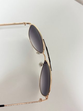 Gafas de sol Cartier Aviador Dorado y Negro