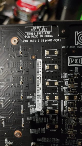Tarjeta Gráfica Asus RX580 4GB Dañada