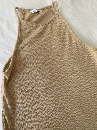 Vestido largo beige
