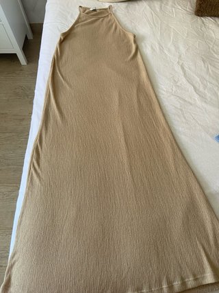 Vestido largo beige