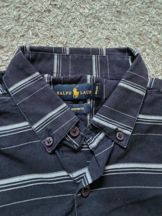 Camicia Ralph Lauren Uomo Righe Blu L