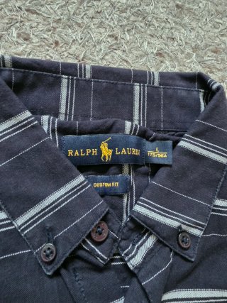 Camicia Ralph Lauren Uomo Righe Blu L
