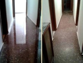 Pulido de mármol terrazo mosaicos