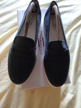Mocassini 5th Avenue Pelle Blu Donna Tg 39
