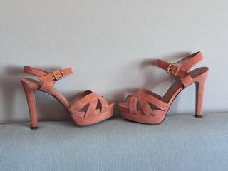 Zapatos de tacón sandalia coral