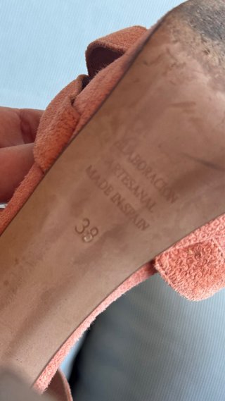 Zapatos de tacón sandalia coral