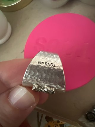 Anillo Tous Oso Negro Plata