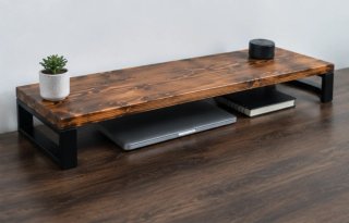 Escritorio madera y acero